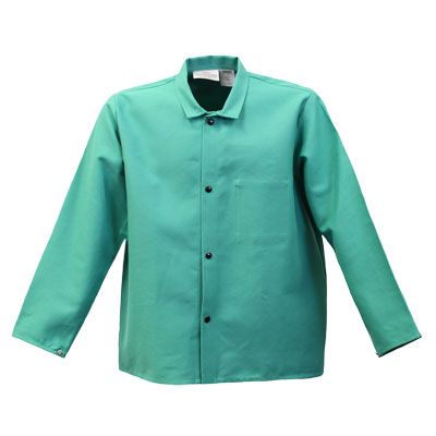 Jacket, Green, Flame-Resistant, 9oz - Latex, Supported